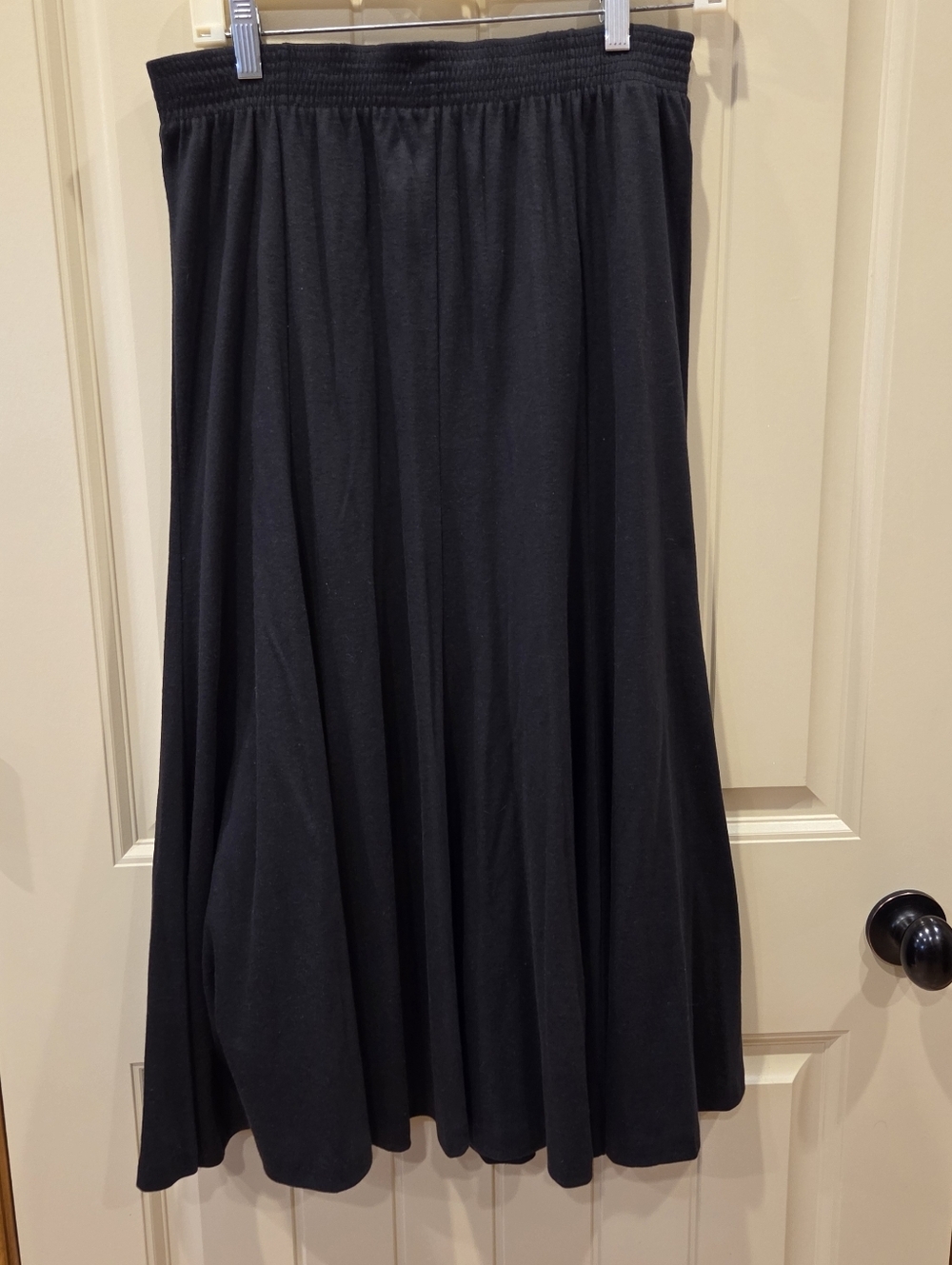 NWT Vintage Peter Popovitch Black Knit Full Sweep Maxi Skirt Large 80s 90s